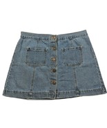 Forever 21 A Line Denim Skirt Size 28 Button Front Pockets - €16,37 EUR