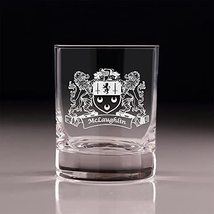 McLaughlin Irish Coat of Arms Old Fashioned Tumblers - Set of 4 - £54.23 GBP