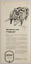 1948 Print Ad Anturat Dr. Hess Rat Killer Wheelbarrow of Dead Rats Ashland,Ohio - £11.93 GBP