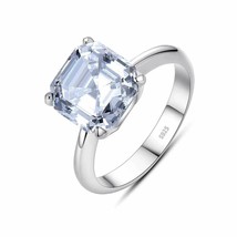 1.40Ct Radiant Cut White Created Diamond Solitaire Bridal Ring 14K White Gold Fn - £44.41 GBP