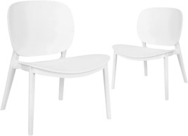 Canglong Pp Dining Chair Armless Dining Side Chair For Dining, Living, White - £134.28 GBP