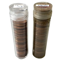 2 Bank Roll Tubes of 1968 1969 Lincoln Memorial One Cent Penny Coin Lot - £5.52 GBP