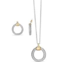 AVON PINNACLE MESH NECKLACE AND EARRING GIFT (SILVERTONE) &quot;RARE&quot; ~ NEW S... - £14.56 GBP
