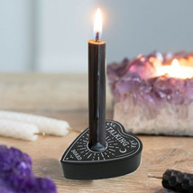 Ebros Set Of 4 Occult Ouija Spirit Board Planchette Heart Candle Stick H... - $20.99