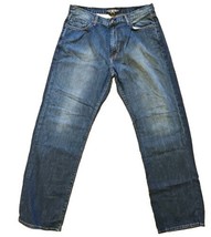 Lucky Brand Jeans 181 Relaxed Straight Mens 36x32 Blue Dark Wash Cotton ... - £22.57 GBP