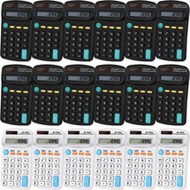 18 Pcs. Pocket Size Mini Calculators, Solar And Battery Powered Handheld 8 Digit - £26.01 GBP