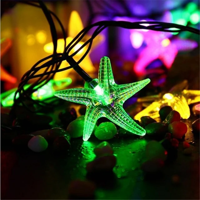 Led Solar Beach s Fairy String Lights Waterproof Christmas Outdoor Garden Holida - £83.79 GBP
