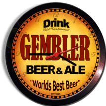 GEMBLER BEER and ALE BREWERY CERVEZA WALL CLOCK - $29.99