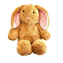 Build A Bear Tan Bunny Rabbit Plush Stuffed Animal Toy 16 Inch Pink Ears... - $8.69