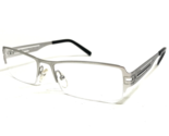 uvex Eyeglasses Frames 2104 1900 Black Silver Rectangular 54-18-130 - £44.03 GBP