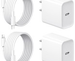 Iphone 14 13 12 11 Fast Charger [ Mfi Certified ] 2-Pack Usb C Wall Char... - $18.99