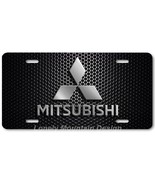 Mitsubishi Inspired Art Gray on Mesh FLAT Aluminum Novelty License Tag P... - £14.21 GBP