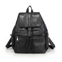 Casual Backpack Women Genuine leather backpack female School Bag - £94.57 GBP