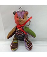 Vintage 4&quot; Colorful Stripped Plaid Craft Adjustable Arms And Legs Bear K... - $15.56