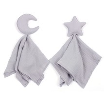 Stars And Moon Soft Security Blanket Baby Lovey Baby Gifts For Newborn Boys And  - £20.87 GBP