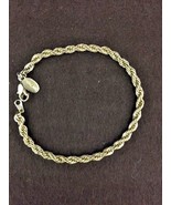 Vintage Costume Jewelry, PARKLANE French Rope Chain Bracelet, 7 1/4&quot; , B... - $13.37 CAD