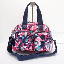 NWT Kipling HB3510 Defea Large Satchel Shoulder Handbag Nylon Electric Blossom - £71.90 GBP