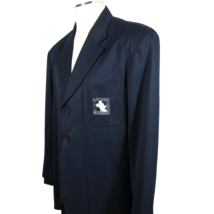 Iceberg Men&#39;s Sport Coat/Blazer Mickey Mouse Embroidery Navy Size IT 54 US 44R - £112.71 GBP