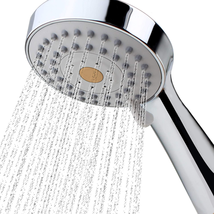 High Pressure Handheld Shower Head With Powerful Shower Spray Chrome Fin... - £29.38 GBP
