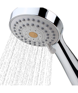 High Pressure Handheld Shower Head With Powerful Shower Spray Chrome Fin... - £29.13 GBP