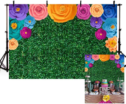 Mexican Background Encanto Party Backdrop Birthday Greenery Banner Mexican - £19.48 GBP