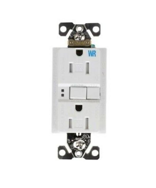 EATON 15Amp Decorator Tamper Resistant Weather Resistant WR Outlet GFCI ... - $17.81