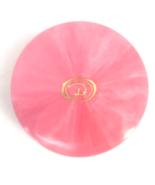 Vintage Ambush Dana Dusting Powder Box Container Pink Plastic Marbled Ro... - $39.00
