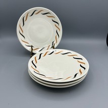 Royal Brown and Gold Swirl Bread &amp; Butter plate and 3 Saucers Made in th... - $11.65