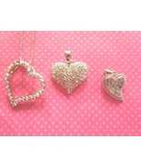 Heart crystal pendants -SET OF 3 - $17.10 CAD