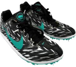 Nike Racing womens Distance Field Running Spikes 616309-103 Black/Teal s... - $358.55 MXN