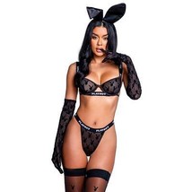 Playboy Bunny Bra Set Underwire Logo Elastic Straps High Waisted Panty L... - £28.15 GBP