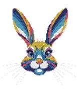 Colorful face of a hare - Cross Stitch Pattern PDF - Instant Download - $93.40 MXN