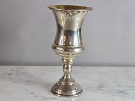 Vintage Jewish Judaica Sterling Silver Shabbat Kiddush Cup E943 - £118.68 GBP