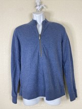 Tommy Bahama Men Size B Blue 1/2 Zip Sweatshirt Long Sleeve - $11.22
