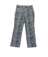 Jude Connally Women’s Blue Cheetah Print Pants Size Medium - £26.66 GBP