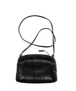 Whiting and Davis vintage black mesh metal crossbody purse on a leather ... - $812.17 MXN