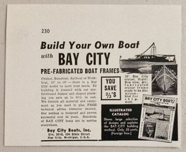 1950 Print Ad Bay City Pre-Fab Boat Frames Bay City,Michigan - $8.34