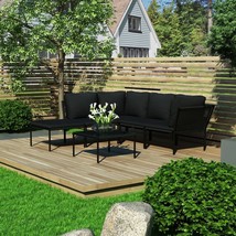 Garden Lounge Set Black - $12,292.08 MXN