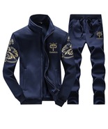 Autumn Warm Sportssuit Jacket Pants Tracksuit Men Coats Trousers Sets Sp... - £22.01 GBP