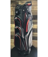 DEMO Majek Men&#39;s Black Red Charcoal Golf Bag 9.5 inch 14-way (2-H) 5016-... - $227.79 CAD