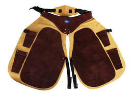 Pro Equine Western Leather Fully Adjustable Horse Farrier Apron Fits ALL 23116 - $74.24