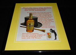 1969 IW Harper Whiskey 11x14 Framed ORIGINAL Vintage Advertisement - £35.08 GBP