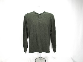 Banana Republic Long Sleeve Henley Mens Sz L Olive Green Casual Activewe... - £18.77 GBP