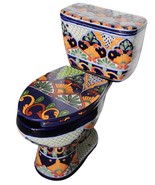 Mexican Toilet ELONGATED Comfort Height Hand Painted - Hidalgo - - $1,399.00