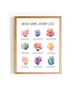 Watercolor Coral Wall Art Colorful Coral Art Home Decor - Digital Download - $1.19