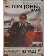 Elton John Poster Songs From West Coast Frankfurt Germany June 10 2002 Mint - $1,008.03 MXN