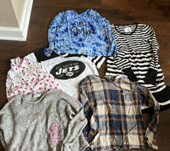 Assorted girls sz 14 Lot of 6 Items Sweater, Tops , Dress Zara , Justice - £23.43 GBP