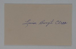 Louise Brough Clapp Signed 3x5 Index Card Autographed Tennis HOF - $24.74