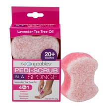 Spongables Pedi Scrub Foot Exfoliating 20 Wash Sponge Lavender 1 Count - $364.00 MXN