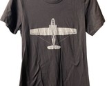 Bella+Canvas T shirt Boys XL Brown Airplane Graphic Short Sleeve Crew Neck - $8.51